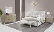 Load image into Gallery viewer, AICO Furniture Penthouse King Upholstered Platform Bed in Ash Gray
