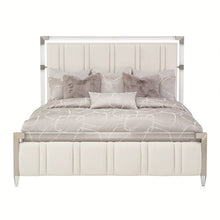 Load image into Gallery viewer, AICO Furniture Penthouse King Upholstered Platform Bed in Ash Gray
