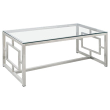 Load image into Gallery viewer, Merced Rectangle Glass Top Coffee Table Nickel image
