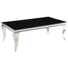 Load image into Gallery viewer, Luna Rectangular Coffee Table Chrome and Black image
