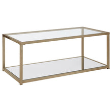 Load image into Gallery viewer, Cora Coffee Table with Mirror Shelf Chocolate Chrome image
