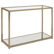 Load image into Gallery viewer, Cora Sofa Table with Mirror Shelf Chocolate Chrome image
