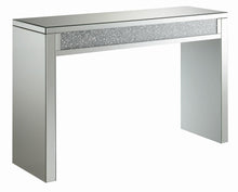 Load image into Gallery viewer, Gillian Rectangular Sofa Table Silver and Clear Mirror image
