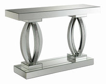 Load image into Gallery viewer, Amalia Rectangular Sofa Table with Shelf Clear Mirror image
