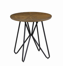 Load image into Gallery viewer, Brinnon Round End Table Dark Brown and Black image
