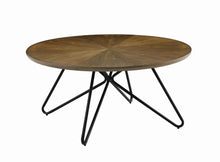 Load image into Gallery viewer, Brinnon Round Coffee Table Dark Brown and Black image
