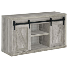 Load image into Gallery viewer, Brockton 48-inch 3-shelf Sliding Doors TV Console Grey Driftwood image

