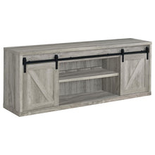 Load image into Gallery viewer, Brockton 71-inch 3-shelf Sliding Doors TV Console Grey Driftwood
