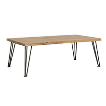 Load image into Gallery viewer, Zander Coffee Table with Hairpin Leg Natural and Matte Black image

