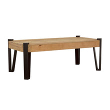 Load image into Gallery viewer, Winston Wooden Rectangular Top Coffee Table Natural and Matte Black image
