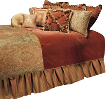 Load image into Gallery viewer, AICO Woodside Park 12-pc Queen Comforter Set in Spice image
