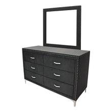 Load image into Gallery viewer, Crown Mark Furniture Lucinda 6 Drawer Dresser in Black
