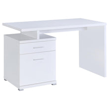Load image into Gallery viewer, Irving 2-drawer Office Desk with Cabinet White image
