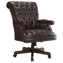 Load image into Gallery viewer, Calloway Tufted Adjustable Height Office Chair Dark Brown image
