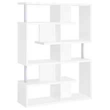 Load image into Gallery viewer, Hoover 5-tier Bookcase White and Chrome image
