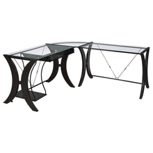 Load image into Gallery viewer, Monterey 3-piece L-shaped Computer Desk Set Cappuccino
