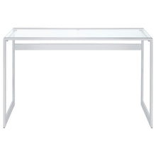 Load image into Gallery viewer, Hartford Glass Top Writing Desk Chrome image
