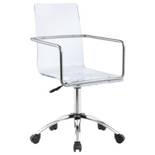 Load image into Gallery viewer, Amaturo Office Chair with Casters Clear and Chrome image
