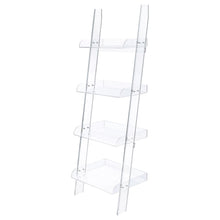 Load image into Gallery viewer, Amaturo 4-shelf Ladder Bookcase Clear image
