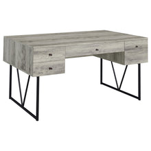 Load image into Gallery viewer, Analiese 4-drawer Writing Desk Grey Driftwood image
