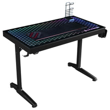 Load image into Gallery viewer, Avoca Tempered Glass Top Gaming Desk Black image
