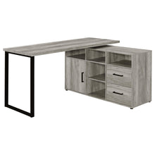 Load image into Gallery viewer, Hertford L-shape Office Desk with Storage Grey Driftwood image
