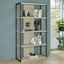 Load image into Gallery viewer, Loomis 4-shelf Bookcase Whitewashed Grey image
