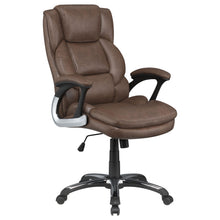 Load image into Gallery viewer, Nerris Adjustable Height Office Chair with Padded Arm Brown and Black image
