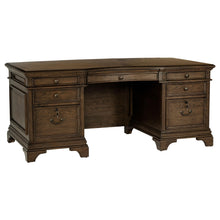 Load image into Gallery viewer, Hartshill Executive Desk with File Cabinets Burnished Oak image
