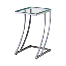 Load image into Gallery viewer, Cayden Rectangular Top Accent Table Chrome and Clear image

