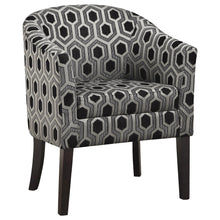 Load image into Gallery viewer, Jansen Hexagon Patterned Accent Chair Grey and Black image
