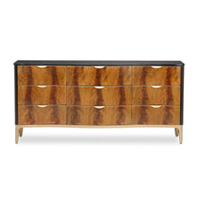 Load image into Gallery viewer, AICO Malibu Crest 9 Drawer Dresser in Crotch Mahogany
