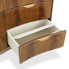 Load image into Gallery viewer, AICO Malibu Crest 9 Drawer Dresser in Crotch Mahogany
