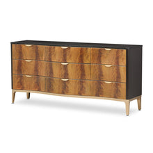 Load image into Gallery viewer, AICO Malibu Crest 9 Drawer Dresser in Crotch Mahogany
