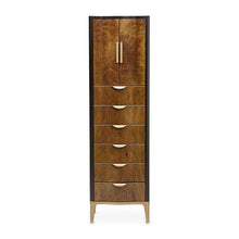 Load image into Gallery viewer, AICO Malibu Crest Swivel Lingerie Chest in Crotch Mahogany
