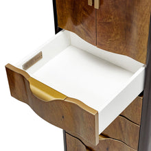 Load image into Gallery viewer, AICO Malibu Crest Swivel Lingerie Chest in Crotch Mahogany
