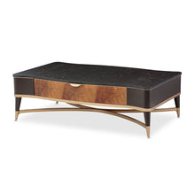 Load image into Gallery viewer, AICO Malibu Crest Rectangular Cocktail Table in Crotch Mahogany image
