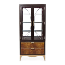 Load image into Gallery viewer, AICO Malibu Crest Display Cabinet in Crotch Mahogany
