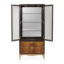 Load image into Gallery viewer, AICO Malibu Crest Display Cabinet in Crotch Mahogany
