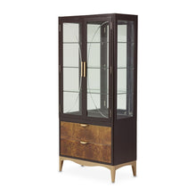 Load image into Gallery viewer, AICO Malibu Crest Display Cabinet in Crotch Mahogany
