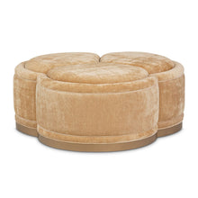 Load image into Gallery viewer, AICO Malibu Crest Clover Cocktail Ottoman in Dark Espresso image
