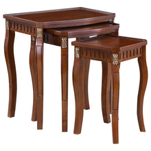 Load image into Gallery viewer, Daphne 3-piece Curved Leg Nesting Tables Warm Brown image
