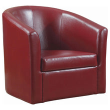 Load image into Gallery viewer, Turner Upholstery Sloped Arm Accent Swivel Chair Red image
