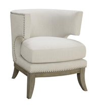 Load image into Gallery viewer, Jordan Dominic Barrel Back Accent Chair White and Weathered Grey image
