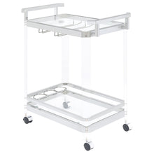Load image into Gallery viewer, Jefferson 2-tier Glass Serving Cart Clear image
