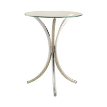 Load image into Gallery viewer, Eloise Round Accent Table with Curved Legs Chrome image
