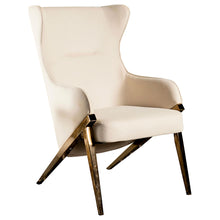 Load image into Gallery viewer, Walker Upholstered Accent Chair Cream and Bronze image
