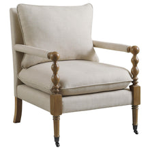 Load image into Gallery viewer, Dempsy Upholstered Accent Chair with Casters Beige image
