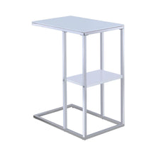 Load image into Gallery viewer, Daisy 1-shelf Accent Table Chrome and White image
