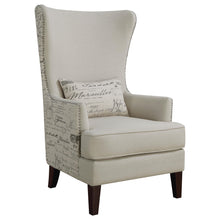 Load image into Gallery viewer, Pippin Curved Arm High Back Accent Chair Cream image
